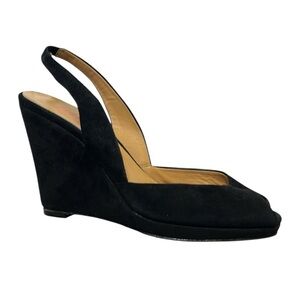 Michael Kors Black Suede Slingback Heels